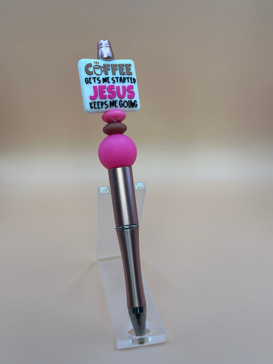 Coffee Beaded pen