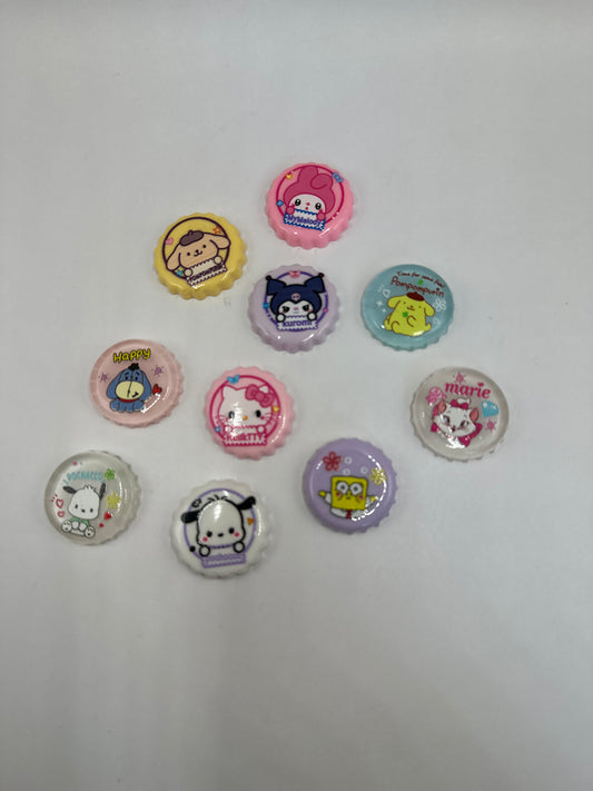 Sanrio Bottle Cap Charms