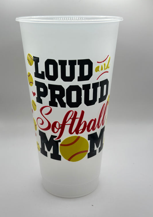 Softball Mom Plastic Cup