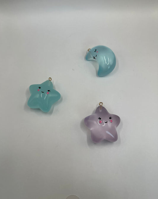 Moon and Stars Charms