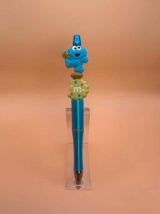 Cookie Monster Beaded Pen