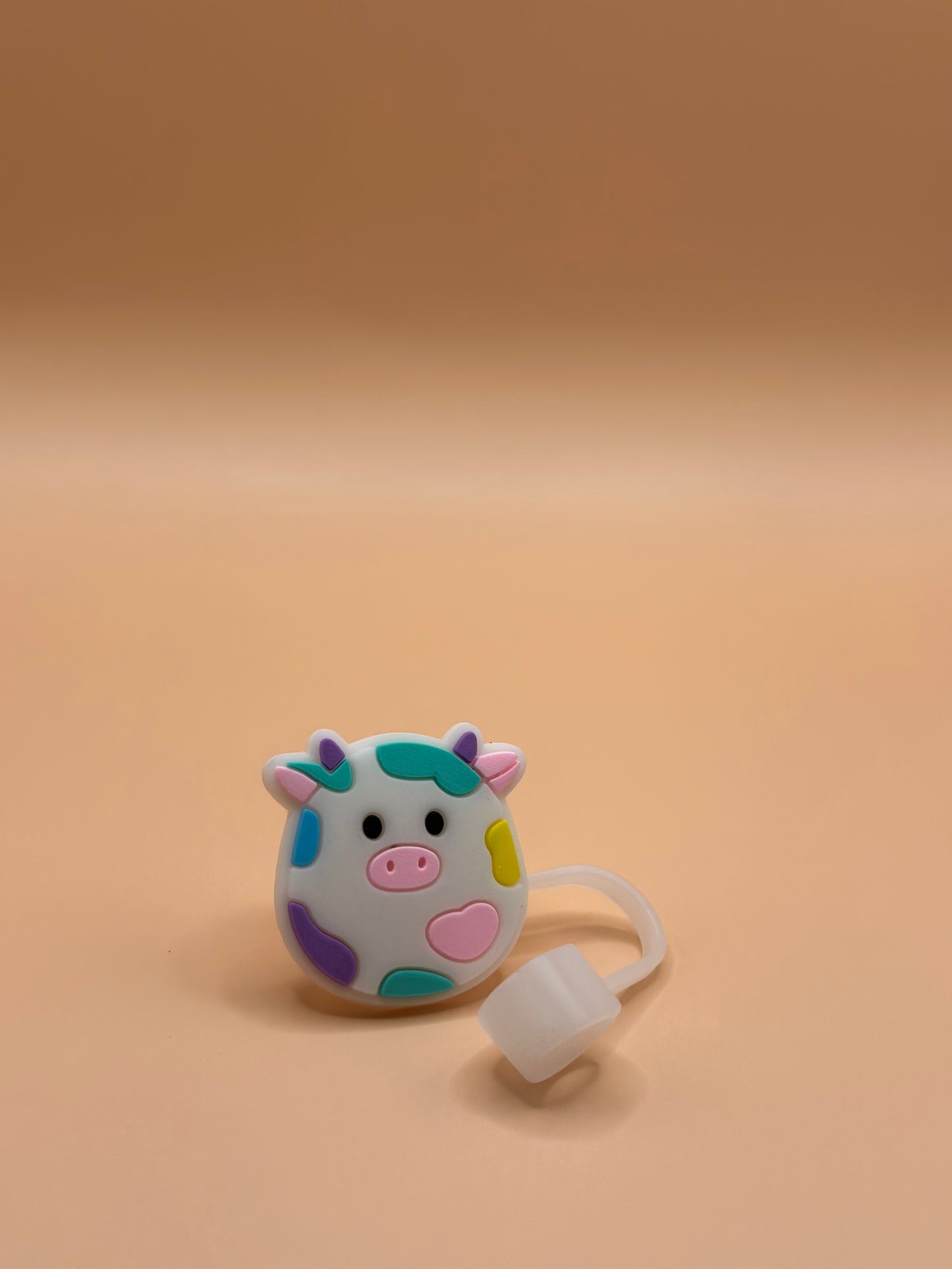 Squishmallow Cow Straw Topper