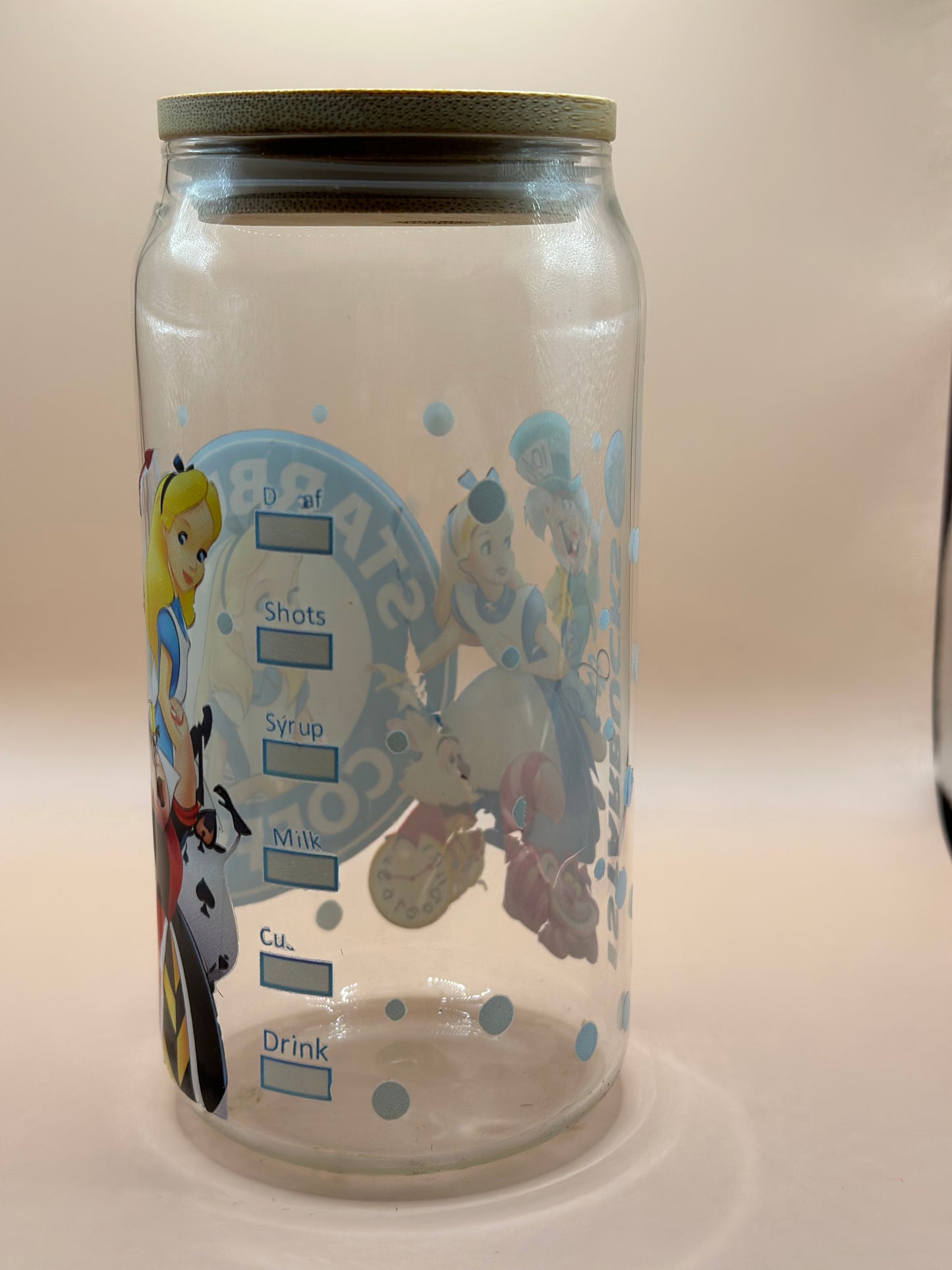 Alice N Wonderland Glass Cup