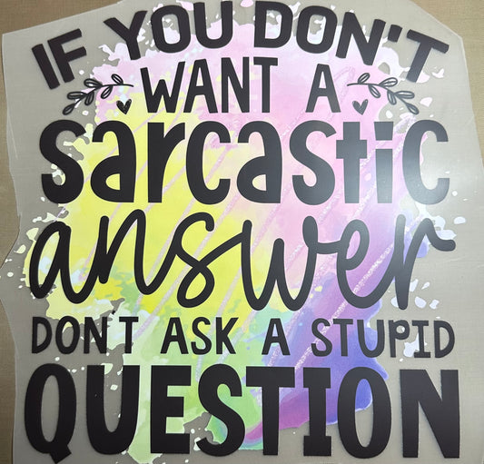 Sarcastic answer