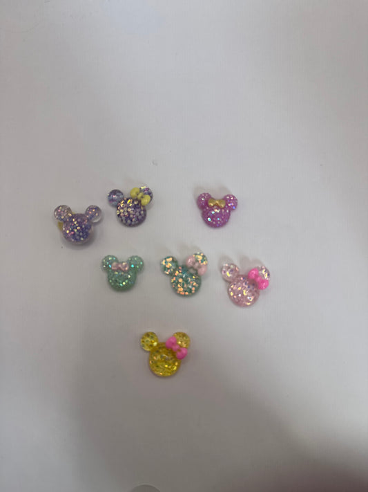 Minnie Mouse Glitter Charms