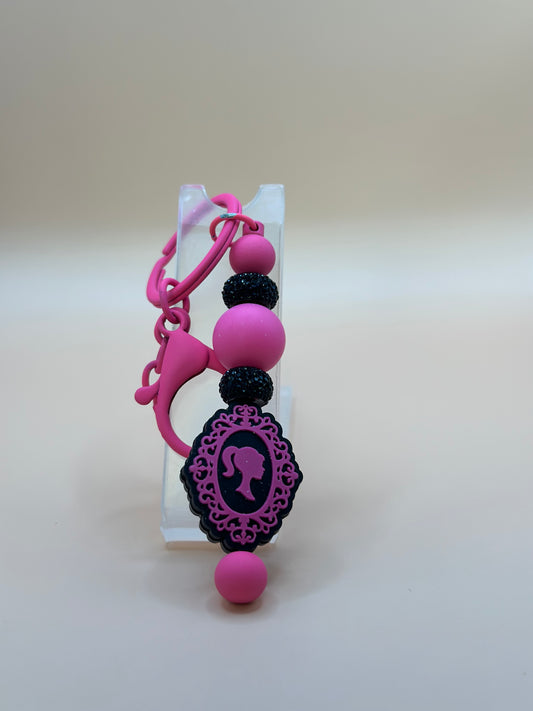 Barbie Beaded Keychain