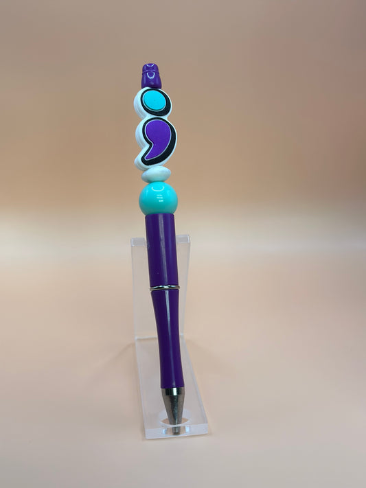 Semicolon Beaded pen