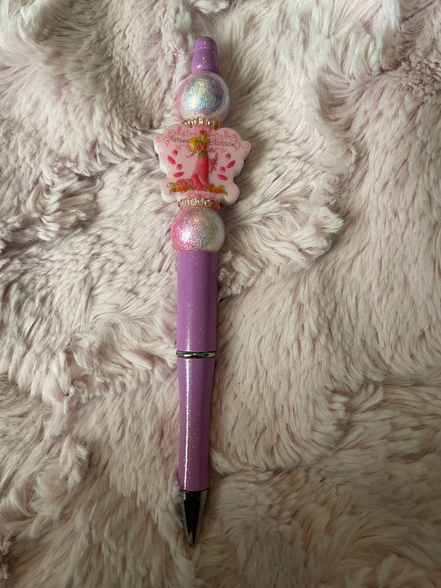 Barbie beaded pen